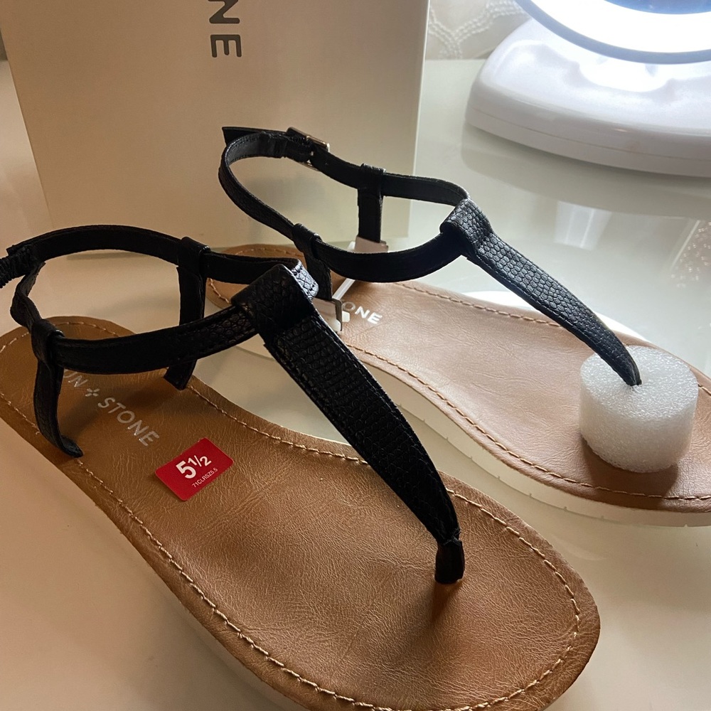 Sunstone Kristi T-Strap Flat Sandals
